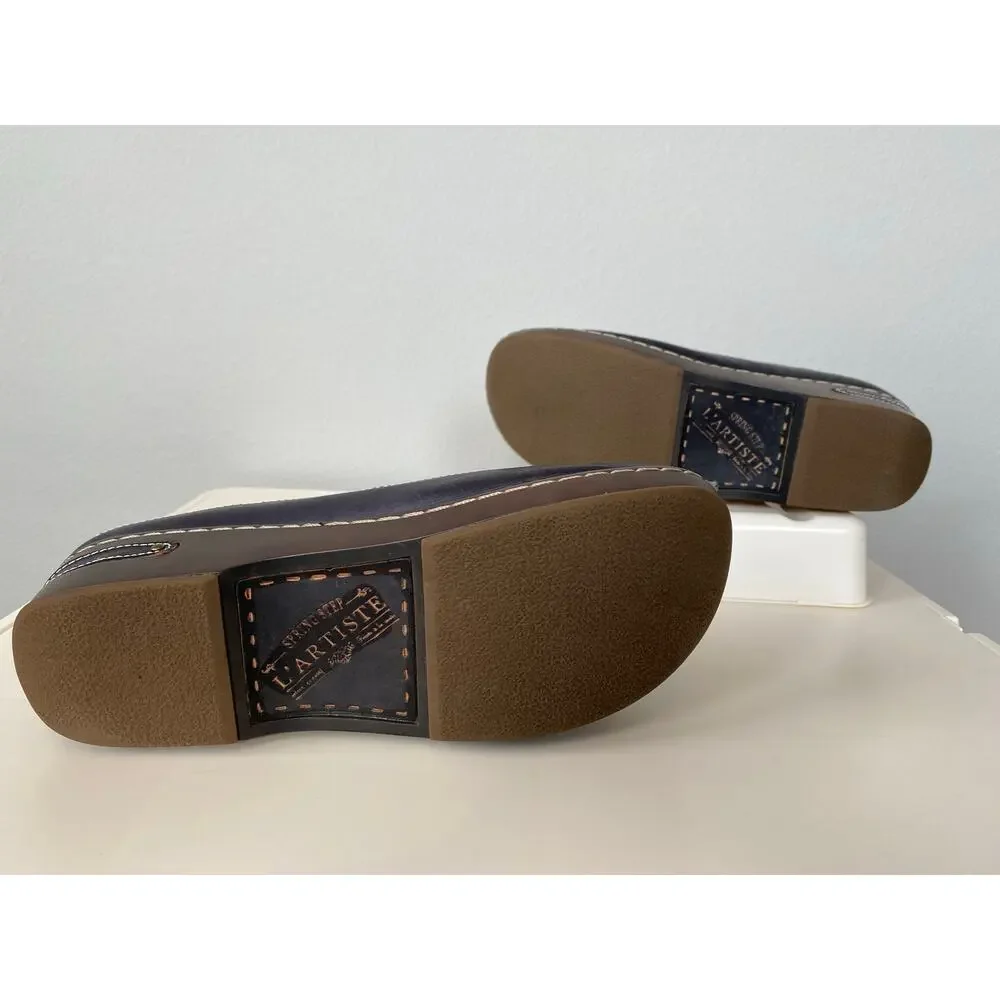 L’Artiste Spring Step Burbank Brown Leather Clogs EU 42 US 10.5-11 Comfort Shoe